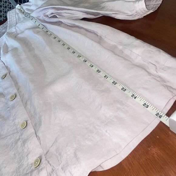 J Jill Top Purple Square Neck Button Front Soft Modal Blouse medium Tall - Picture 8 of 10